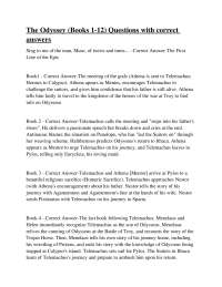 The Odyssey: Books 1-12 - Questions and Answers