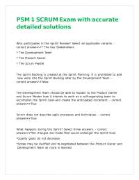 Scrum Exam Questions and Answers: A Detailed Review