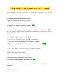 CNA Practice Questions - Prometric