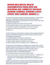 Mental Health Nursing Exam: 300 Q&A for Assessment and Intervention