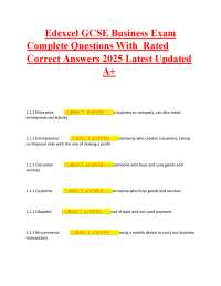 GCSE Business Exam: Key Terms and Definitions