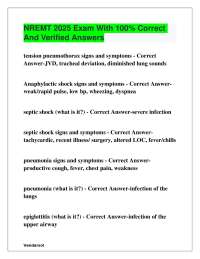 NREMT 2025 Exam With 100% Correct And Verified Answers