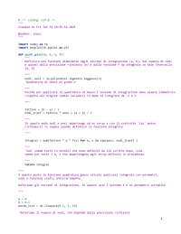 Metodo di integrazione per quadratura di Gauss