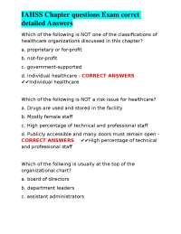 IAHSS Chapter questions Exam corrct detailed Answers