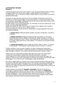 Letteratura Italiana - Modulo A