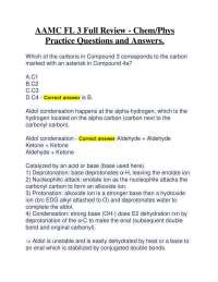 AAMC FL 3 Full Review - Chem/Phys Practice Questions and Answers.