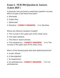 Exam 4 - NUR 504 Question & Answers (Latest 2025 )