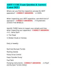 ARFF CCRE Exam Question & Answers (Latest 2025 )