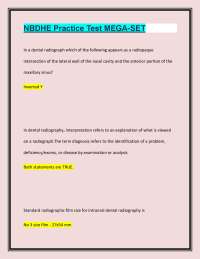 NBDHE Practice Test MEGA-SET Proven Practice Questions & Expert Solutions