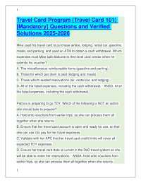 Travel Card Program (Travel Card 101) [Mandatory] Q & A 2025-2026