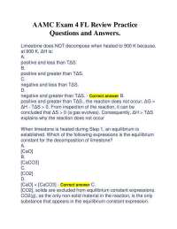 AAMC Exam 4 FL Review Practice Questions and Answers.