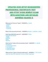 UPDATED 2025 INTUIT BOOKKEEPING PROFESSIONAL CERTIFICATE TEST AND STUDY GUIDE NEWEST EXA