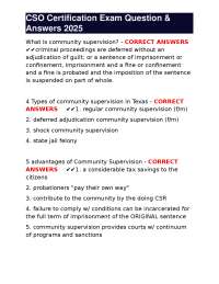 CSO Certification Exam Question & Answers 2025