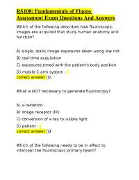 Fluoroscopy Fundamentals: Exam Q&A for Radiology Students