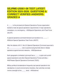 SEJPME-US001-09 TEST LATEST 2025-2026. QUESTIONS & CORRECT VERIFIED ANSWERS. GRADED A