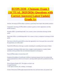 ECON 2110 Exam 1 Review: Key Economic Concepts