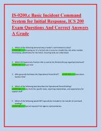 ICS 200 Exam Prep: Questions and Answers for Incident Command System