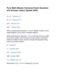 Calculus Exam Q&A: Comprehensive Pure Math Master Guide