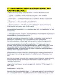 ACTIVITY DIRECTOR TESTS 2025/2026 ANSWERS AND QUESTIONS GRADED A+