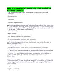 MAN 3302 EXAM STUDY GUIDE 2025 QUESTIONS WITH ANSWERS RATED A+