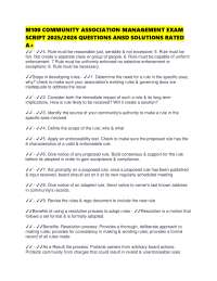 M100 COMMUNITY ASSOCIATION MANAGEMENT EXAM SCRIPT 2025/2026 QUESTIONS ANSD SOLUTIONS RATED