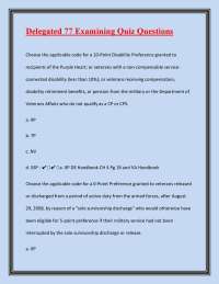 Delegated 77 Examining Quiz Questions With 100% Comprehensive Verified Answers