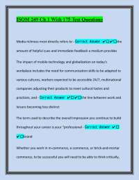 ISOM 249: Business Communication Test Questions and Answers