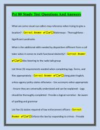 Public Safety Telecommunications: Study Questions and Answers