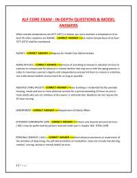 ALF Core Exam: In-Depth Q&A Study Guide