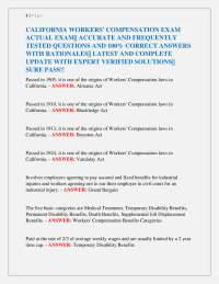 California Workers' Compensation Exam: Q&A Study Guide