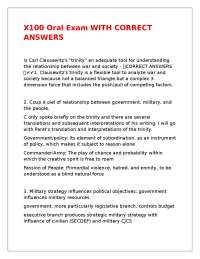 X100 Oral Exam WITH CORRECT ANSWERS