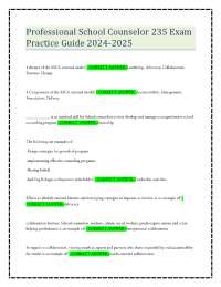 Professional School Counselor Exam Prep: ASCA Model Guide 2024-2025