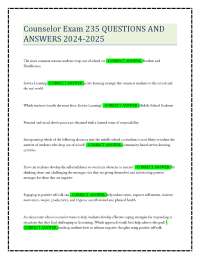 School Counselor Exam Q&A: Strategies for Student Success 2024-2025