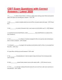 CSIT Exam Q&A: Networking, Security, and Internet Technologies