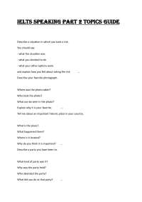 IELTS Speaking Part 2: Topic Questions for Exam Practice