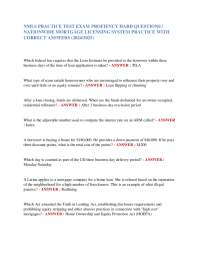 NMLS Exam Practice Questions 2024/2025: Mortgage Licensing
