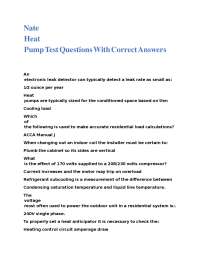 Heat Pump Systems: Test Questions and Answers for HVAC Technicians