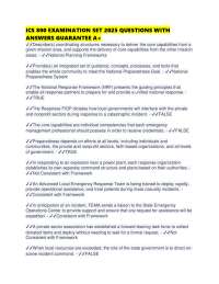 ICS 800 EXAMINATION SET 2025 QUESTIONS WITH ANSWERS GUARANTEE A+