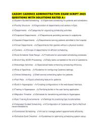 CAD201 CADENCE ADMINISTRATION EXAM SCRIPT 2025 QUESTIONS WITH SOLUTIONS RATED A+