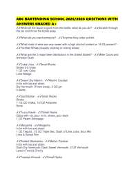 ABC BARTENDING SCHOOL 2025/2026 QUESTIONS WITH ANSWERS GRADED A+