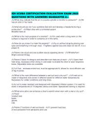 SDI SCUBA CERTIFICATION EVALUATION EXAM 2025 QUESTIONS WITH ANSWERS GUARANTEE A+