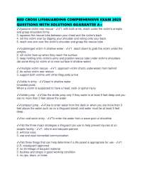RED CROSS LIFEGUARDING COMPREHENSIVE EXAM 2025 QUESTIONS WITH SOLUTIONS GUARANTEE A+