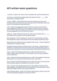 ACI Concrete Testing Exam Questions and Answers
