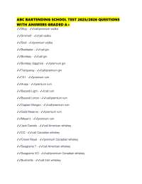 ABC BARTENDING SCHOOL TEST 2025/2026 QUESTIONS WITH ANSWERS GRADED A+