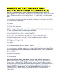 RDHAP LAW AND ETHICS EVALUATION EXAMS QUESTIONS AND SOLUTIONS 2025/2026 GRADED A+