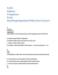 Heat Pump Systems: NATE Certification Exam Questions