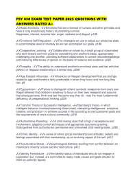 PSY 658 EXAM TEST PAPER 2025 QUESTIONS WITH ANSWERS RATED A+