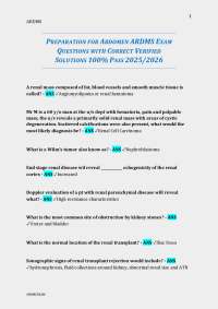 ARDMS Abdomen Exam Preparation: Questions and Verified Solutions for Success