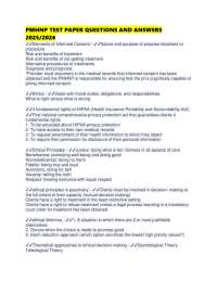 PMHNP TEST PAPER QUESTIONS AND ANSWERS 2025/2026