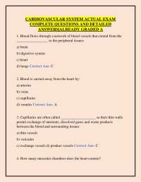 Cardiovascular System Exam Questions and Answers: A Comprehensive Study Guide